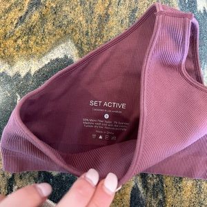 SET ACTIVE  One shoulder sports bra (S)